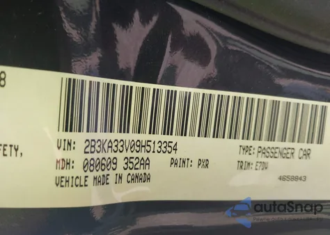 2009 Dodge Charger Sxt from USA, damaged, VIN 2B3KA33V09H513354